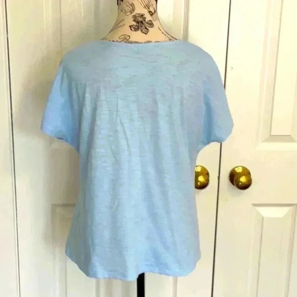 Alia  Embroidered V Neck Top With Tie - Picture 2 of 4